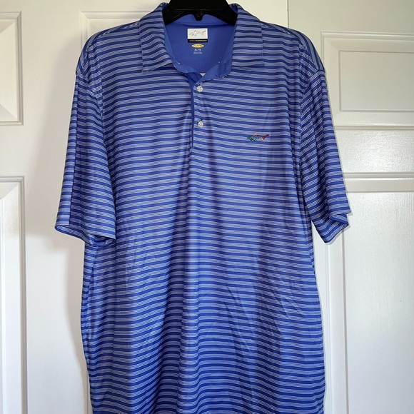 Greg Norman Collection Other - Men's Blue Striped Greg Norman Polo Shirt